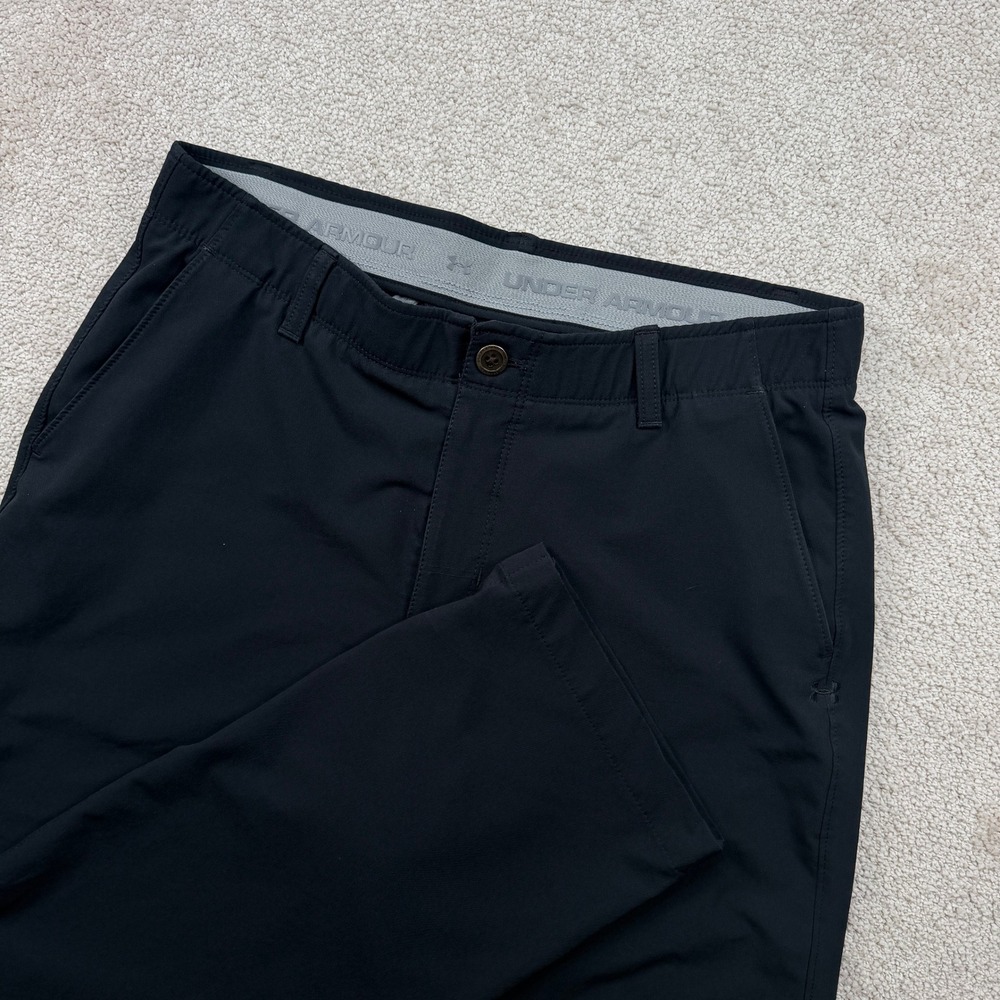 Under Armour Mens 34x30 Golf Pants Black ColdGear Infrared Match Play 1280947